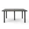 Outdoor Square Rattan Wicker Dining Table - Gray - Image 5
