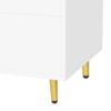 Modern TV Stand For TVs Up To 75", Entertainment Center With Glass Door, 4 Drawers And 2 Cabinets, 5 Metal Legs And Metal Handles For Living Room - White - Image 14