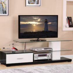 Ivana - TV Stand - White / Black