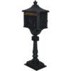 Cast Aluminum Mail Box, Postal Box, Mailbox - Black - Image 12