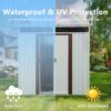 Outdoor Metal Storage Shed With Window - White - Image 7