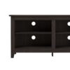 Modern Transitional 3 Shelf Open Storage 70" TV Stand For 80" TVs - Charcoal - Image 4
