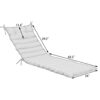 2 Piece Outdoor Chaise Lounge Chair Cushion Replacement Set - Khaki - Image 3