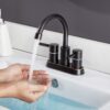 Elegant 2 Handle Bathroom Faucet With 360 Degree High Arc Swivel, Stainless Steel - Oil Rubbed Bronze - Image 5