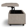 Hamilton - Lift Top Rectangular Storage Ottoman - Natural - Image 7