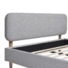 Diego - Queen Low Upholstered Platform Bed - Light Gray - Image 5