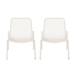 Kincaid - Stackable Iron Chair Outdoor Seating - Matte White