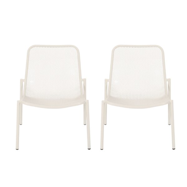 Kincaid - Stackable Iron Chair Outdoor Seating - Matte White