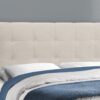 Queen Size Bed Upholstered Transitional - Beige - Image 8