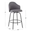Ahoy - Contemporary Fixed Height Counter Stool (Set of 2) - Black / Gray - Image 10