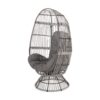 Berkshire - Outdoor Wicker Swivel Egg Chair With Water Resistant Cushions - Gray - Image 8