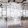 Decorative Freestanding Metal Privacy Screen For Indoor & Outdoor Use - White - Image 9
