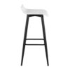 Ale - Contemporary Fixed Height Bar Stool (Set of 2) - Black / White - Image 3