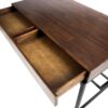 Industrial Style Storage Desk With Acacia Wood Top And Metal Legs - Oak - Image 14