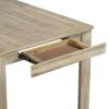 7 Piece Wooden Dining Table Set Mutifunctional Extendable Table With Leaf And 2 Drawers, 6 Dining Chairs With Soft Cushion - Natural Wash - Image 15
