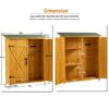 Outdoor Storage Shed With Lockable Door, Wooden Tool Storage Shed With Detachable Shelves & Pitch Roof - Natural - Image 2