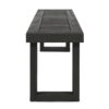 Realm - Outdoor Bench With Slat Panel Top And Base - Dark Gray - Image 5