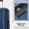 2 Piece Luggage Set With Bags Expanable Spinner Wheels ABS Lightweight Suitcase With Tsa Lock 20" / 24" - Blue - Image 7