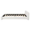 Queen, Cozy Bouce Upholstered Bed Dreamy Bedroom Addition, Boucle Fabric - White - Image 6
