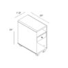 Mobile Chairside Table With Drawer - White - Image 4