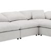 Naveen - 4 Piece Modular Sectional With Ottoman - Ivory - Image 3