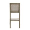 Bar Stools (Set of 2), Rubber Wood Frame, Retro Bar Chairs Suitable For Kitchen Island - Beige / Gray - Image 9