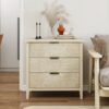 3 Drawer Cabinet, American Furniture, Suitable For Bedroom, Living Room, Study - Natural - Image 2