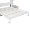 Queen Size Murphy Wall Bed With Sofa, Space Saving - White - Image 9