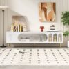 Modern TV Stand For Up To 70" TV, Entertainment Center TV Media Console Table, With 3 Shelves And 2 Cabinets, TV Console Cabinet Furniture For Living Room - White - Image 2