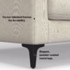 Ava - Mid Century Sofa, Upholstered - Cream - Image 12
