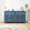 2 Door 2 Drawer Cabinet, American Furniture, Suitable For Bedroom, Living Room, Study - Blue - Image 8