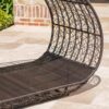 Abigal - Outdoor Wicker Daybed With Cushion - Multi Brown / Beige - Image 4