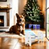 Adjustable Pet Bowl Travel Ready HDPE Durable Poly Lumber Recycled - White - Image 4