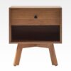 Mid-Century Modern Minimalist 1 Drawer Nightstand - Mocha - Image 2