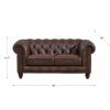 Alton Bay-Top Grain Leather Loveseat - Brown - Image 8