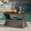 Berkeley - Chaise Lounge Side Table Outdoor Polyethylene Wicker - Brown Multi - Image 2