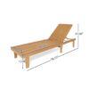 Nadine - Stylish Chaise Lounge Chair - Teak - Image 2