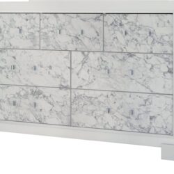 Skye - Marble Dresser - White