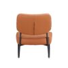Rocking Chair With Backrest And Black Metal Legs For Living Room - Brown - Image 8