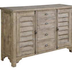 Ludin - Louvred Door Buffet - Taupe