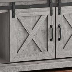 TV Stand, Console, Media Entertainment Center, Storage Cabinet, Transitional - Gray