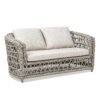 Everly - Frame Barrel Deep Seating Patio Loveseat Sofa Axroma Olefin - Oat Beige - Image 2