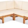 Perla - 5 Pieces Sofa Set - Cream - Image 2