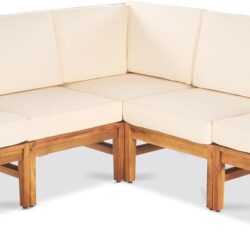 Perla - 5 Pieces Sofa Set - Cream