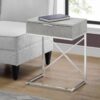 Accent Side Table, Storage Drawer, Contemporary Stylish - Gray - Image 4
