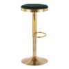 Dakota - Contemporary Upholstered Adjustable Barstool (Set of 2) - Gold / Green - Image 3