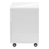 File Cabinet, Rolling Mobile, Storage Drawers, Printer Stand, Office, Work, Glossy Contemporary, Modern - White - Image 3