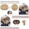 5 Piece Farmhouse Dining Table Set Wood Round Extendable Dining Table And 4 Upholstered Dining Chairs - Natural Wash - Image 7