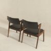 Edwin - Mid-Century Modern Dining Chair (Set of 2) - Black / Brown - Image 4