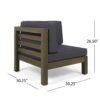 Oana - Contemporary 3 Piece Sofa Set With Water Resistant Cushions - Dark Gray - Image 6
